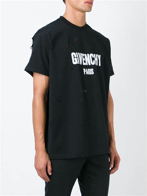 givenchy t shirt mens|givenchy distressed t shirt.